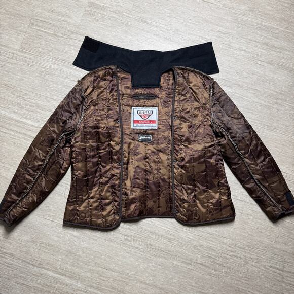 First Gear Hein Gericke Men’s Thermoliner Jacket Liner Size 46W Brown Quilted - Picture 1 of 8